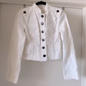 BB Dakota white military style jacket